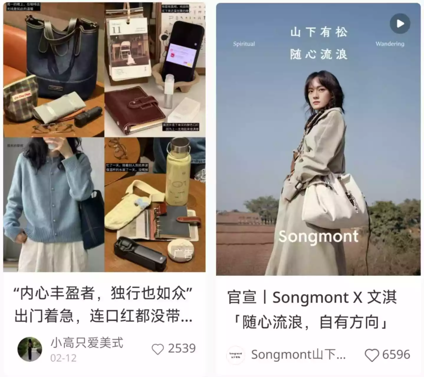 “独立女性”成为品牌形象新卖点。(来源:小红书)